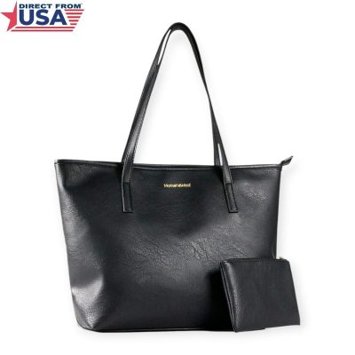 Montana West Top Handle Ladies Tote Bag - Black