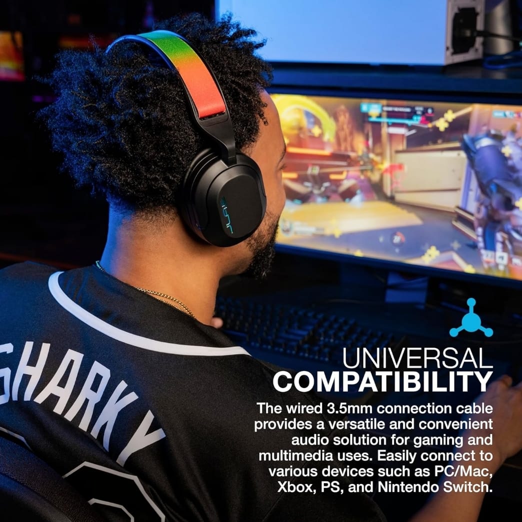 JLab Nightfall Gaming Headset with Near-Field Directional Flip-to-Mute Rotating Boom Mic - Image 2