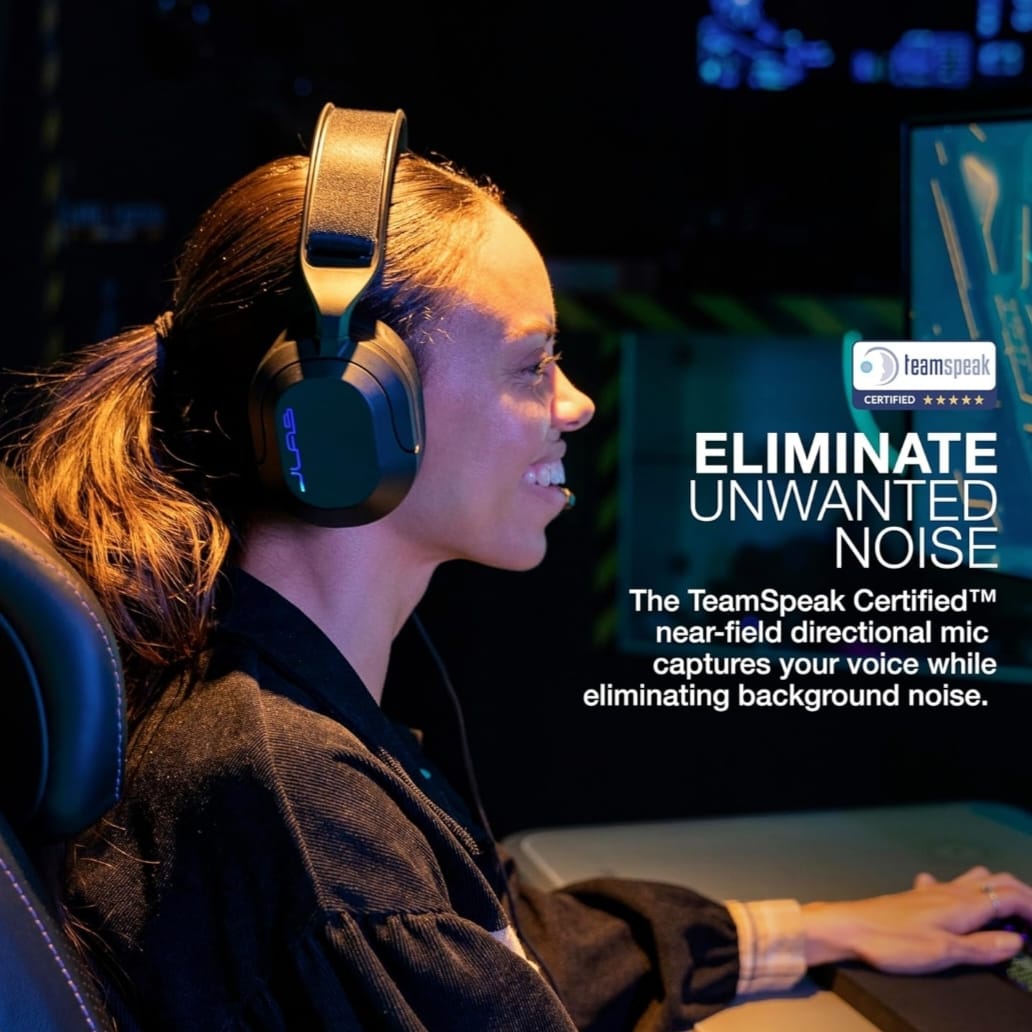 JLab Nightfall Gaming Headset with Near-Field Directional Flip-to-Mute Rotating Boom Mic - Image 5