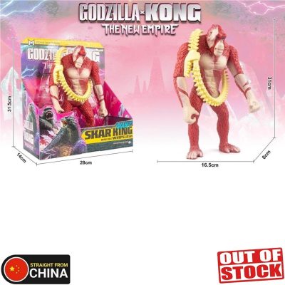 Skar King Authentic Action Figure Toy with Movable Joints and AVEC Whipslash (12.1 inch Tall) - Godzilla x Kong New Empire 2024