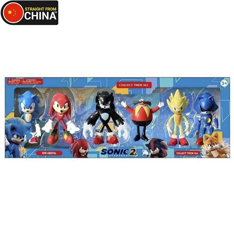 Sonic 2 Pack of 5 Action Figures Toy Family Set for Kids