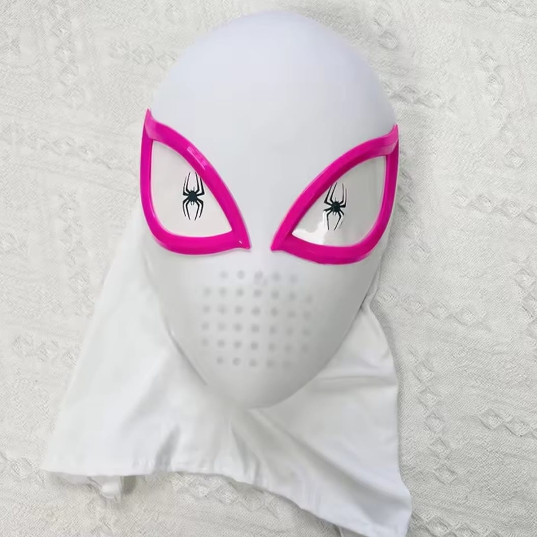 Spiderman Gwen Stacy Headgear Mask Set for Kids with LED Glowing Eyes Features - Image 3