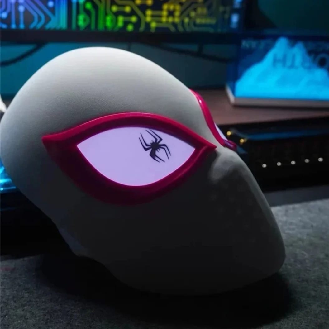 Spiderman Gwen Stacy Headgear Mask Set for Kids with LED Glowing Eyes Features - Image 4