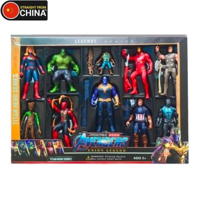 Avengers Assemble Endgame 10 Action Figures Set Toys with Weapons