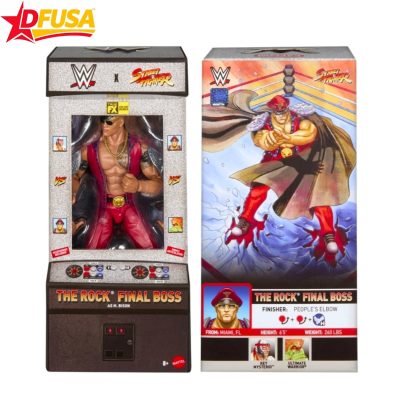 WWE X Street Fighter The Final Boss The Rock as M.Bison Elite Action Figure & Accessories – 6 inch (Mattel Brand)