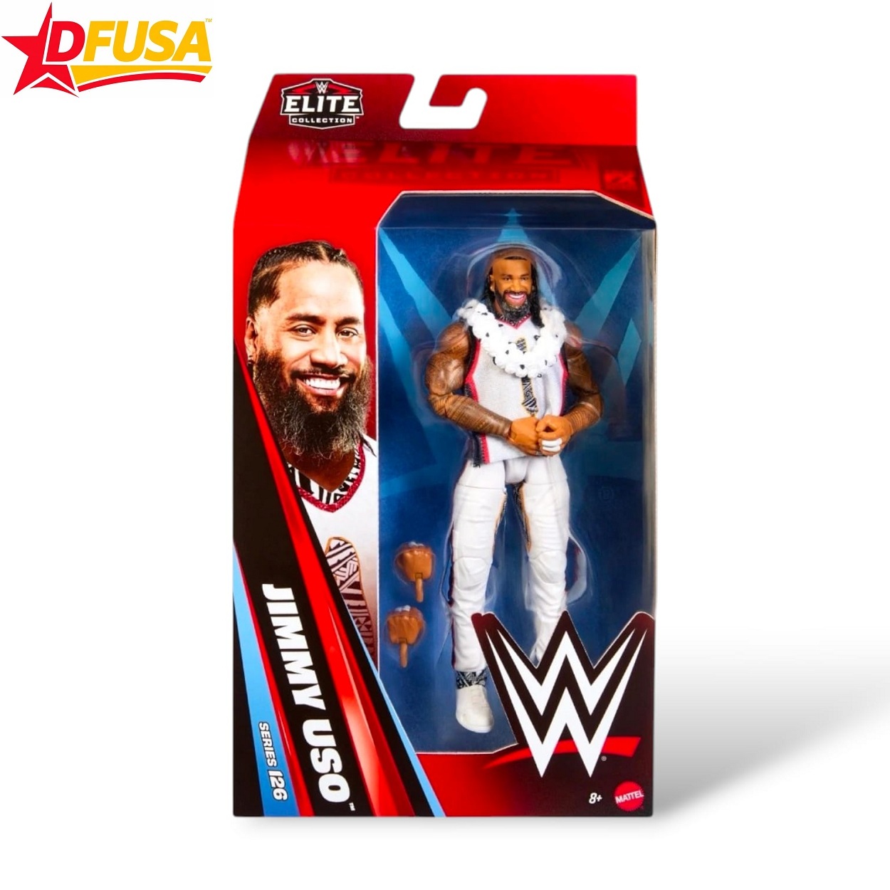 Jimmy Uso WWE Elite Series 126 Wrestling Action Figure with Accessories – 6 inch (Mattel Brand)