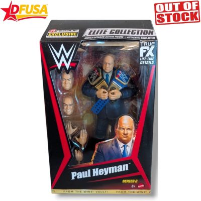 WWE from the Vault Series 2 The Wiseman Paul Heyman Elite Action Figure with Accessories and 2 WWE Titles – 6 inch (Mattel Brand)