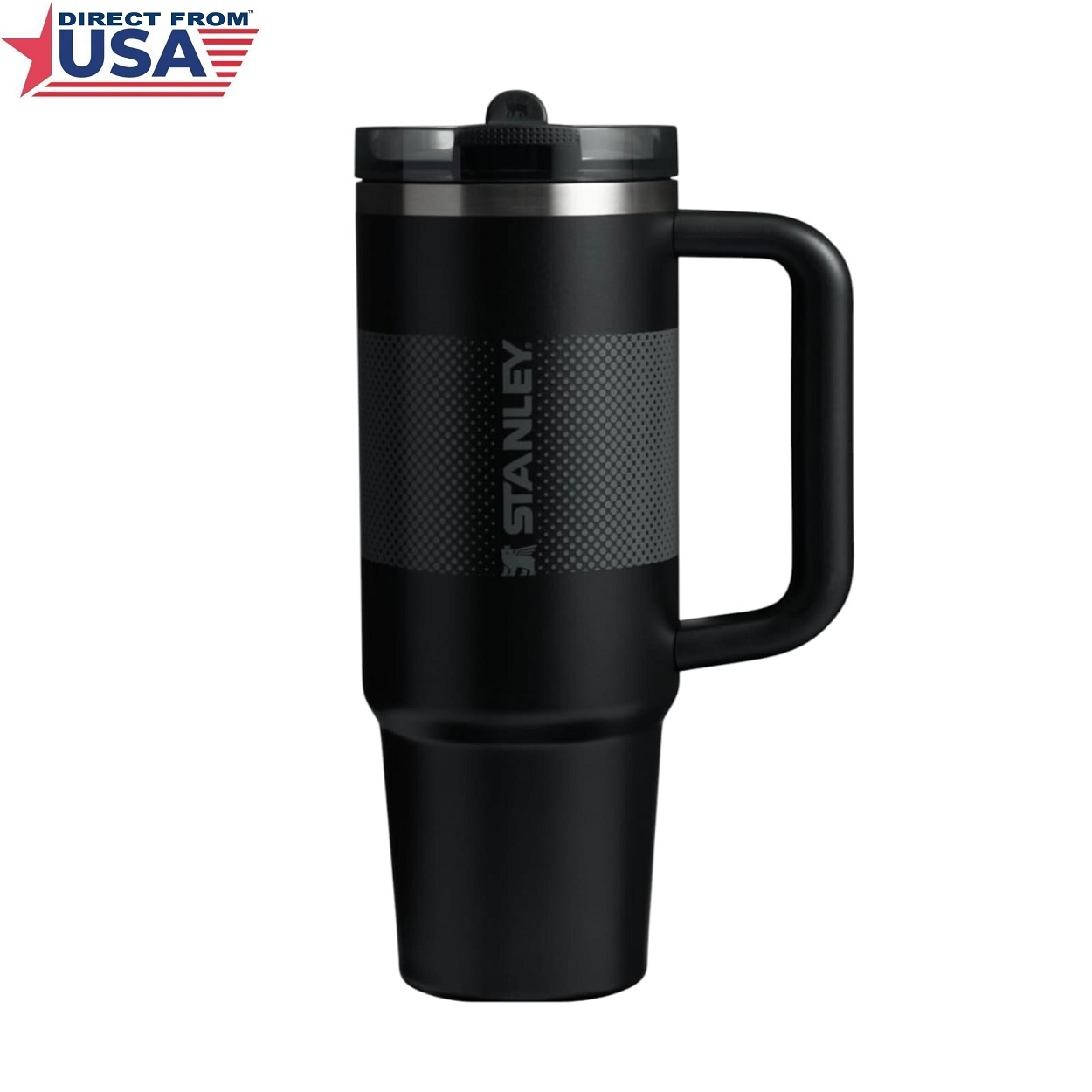 USA Original Stanley Quencher ProTour Flip Straw Tumbler 2.0 - 40 OZ (Black Fade)