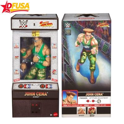 WWE X Street Fighter John Cena as Guile Elite Action Figure & Accessories - 6 inch (Mattel Brand)