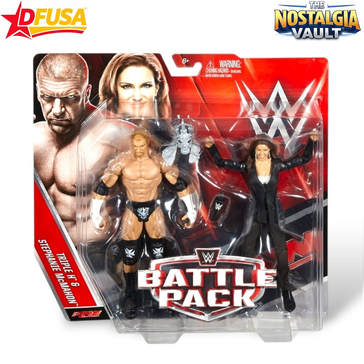 WWE Triple H and Stephanie McMahon Basic Series 2016 Action Figures Battle Pack Showdown with Accessories – 6 inch (Mattel Brand)
