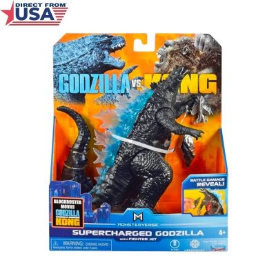 Supercharged Godzilla 6" Action Figure (with Fighter Jet and Battle Damage Reveal) by Playmates Toys