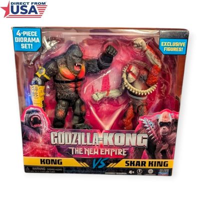 Godzilla x Kong The New Empire Kong 6" Kong VS Skar King Exclusive Action Figures (with Accessories) by Playmates Toys