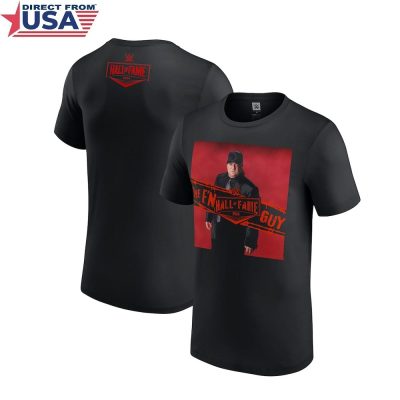 WWE Authentic Men's Black Paul Heyman The F'N Hall of Fame Guy T-Shirt (Officially Licensed)