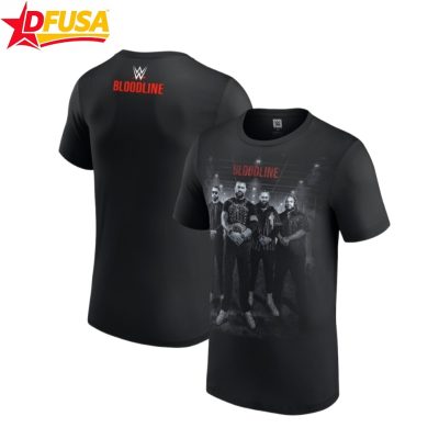 WWE Authentic Men's Black Roman Reigns The Bloodline Photo T-Shirt (Officially Licensed)