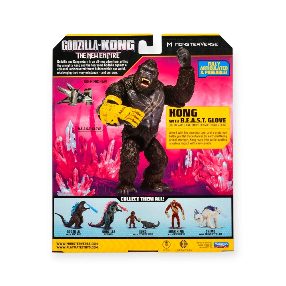 Godzilla x Kong 6" King Kong (w/BEAST Glove) by Playmates Toys - Image 4