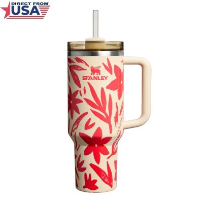 USA Original Stanley Quencher H2.0 FlowState Tumbler – 40 OZ (Resort Floral)
