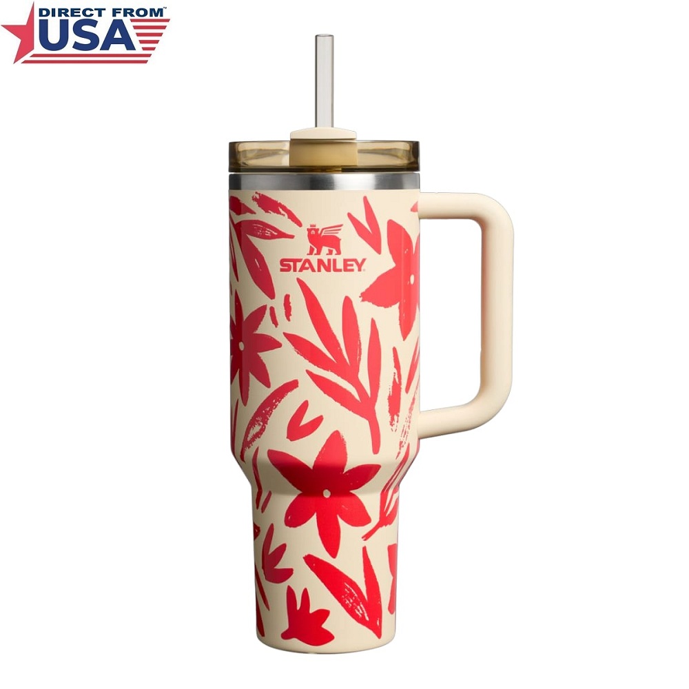 USA Original Stanley Quencher H2.0 FlowState Tumbler – 40 OZ (Resort Floral)