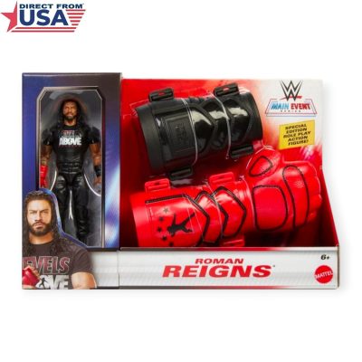 WWE Main Event Series Roman Reigns Special Edition Role Play Action Figure and Gauntlet Set (Mattel Brand)