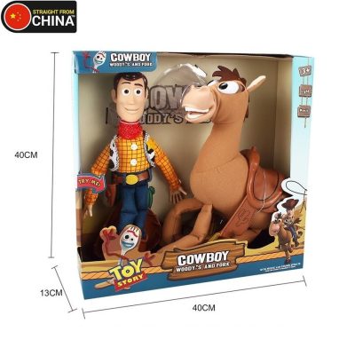 Toy Story Woody Cow Boy and Bullseye Toy Set for Kids - 40x13x40 cm