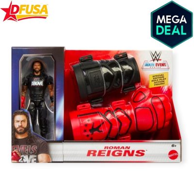 WWE Main Event Series Roman Reigns Special Edition Role Playset Action Figure and Gauntlet Set (Mattel Brand)