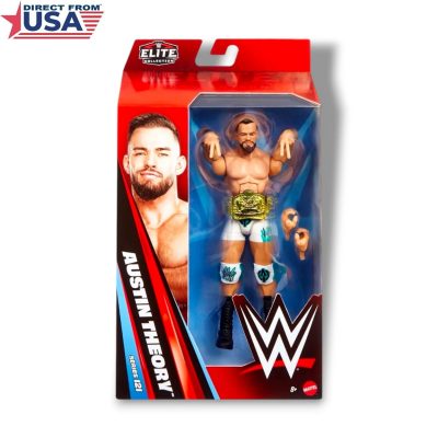 Austin Theory WWE Elite Series 121 Action Figure with Accessories and Championship Title Belt – 6 inch (Mattel Brand)