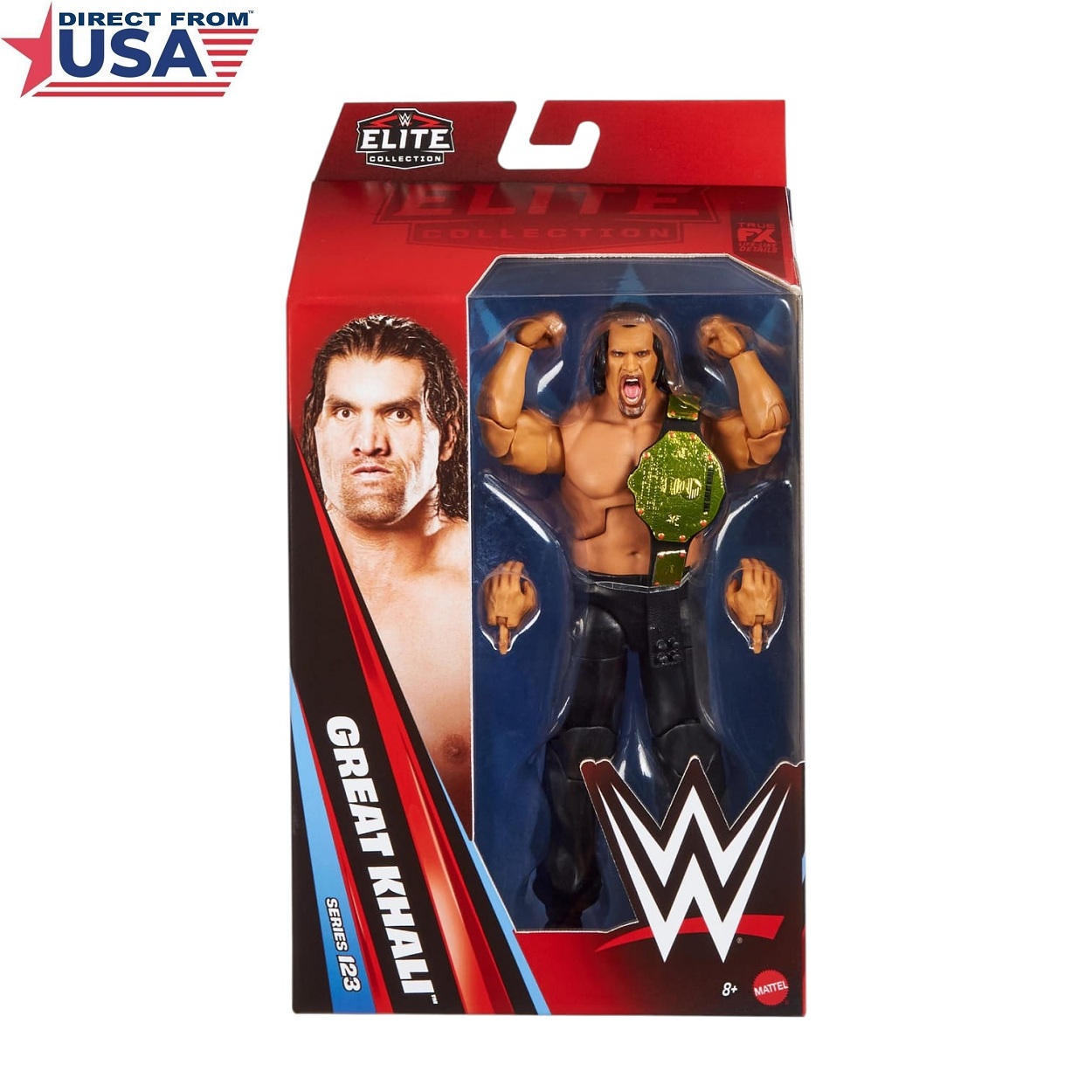 The Great Khali WWE Elite Series 123 Action Figure with Accessories – 6 inch (Mattel Brand)