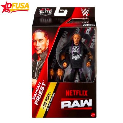 WWE NETFLIX RAW Special Damian Priest Elite Top Picks Action Figure with Accessories – 6 inch (Mattel Brand)