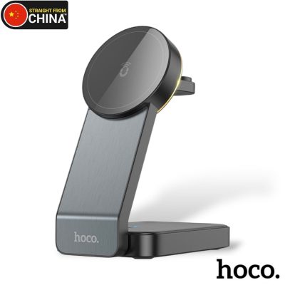 HOCO CQ3 Noble 3-in-1 Fast Wireless Charger – Black