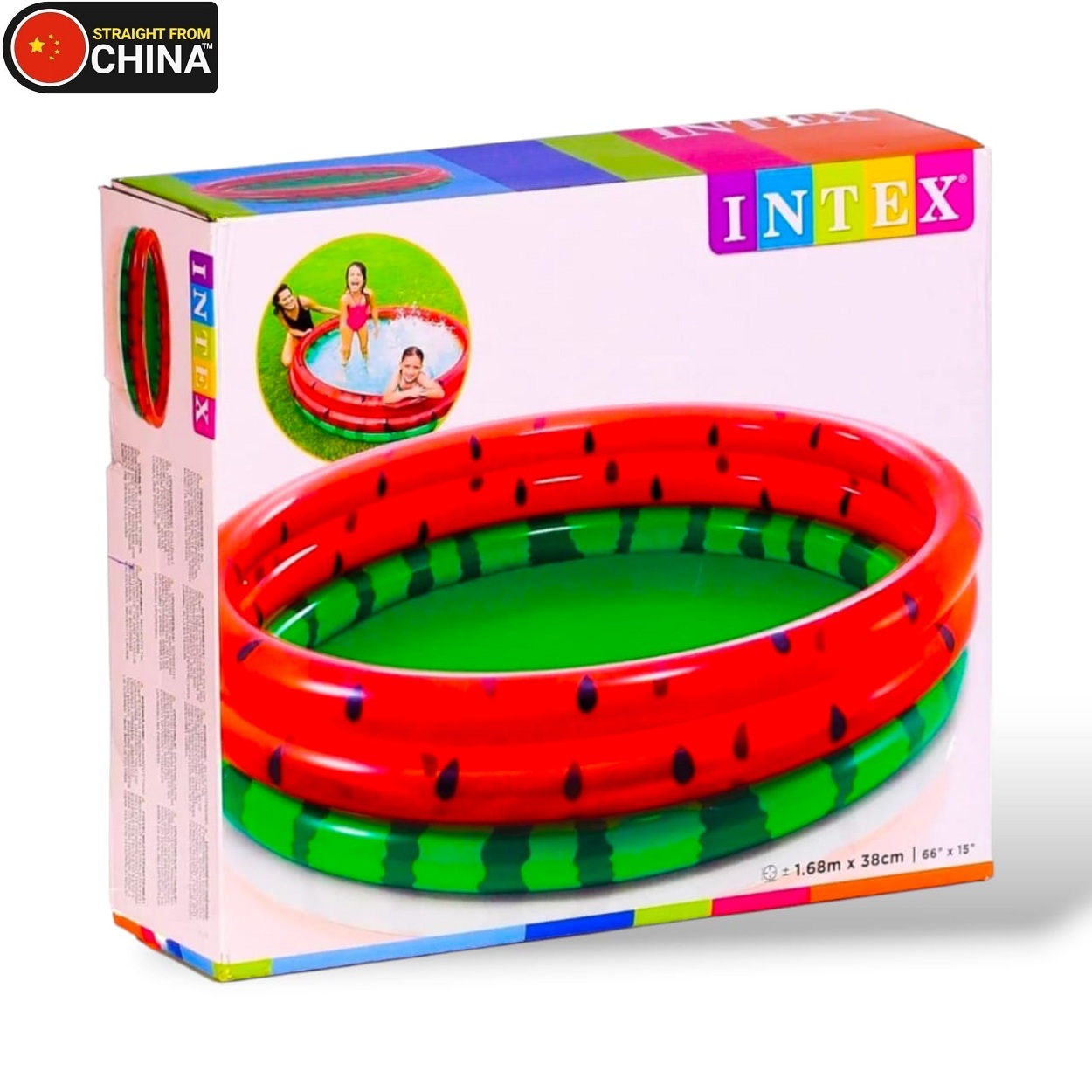 INTEX Watermelon Round Swimming Pool For Kids - (66 inch x 15 inch)
