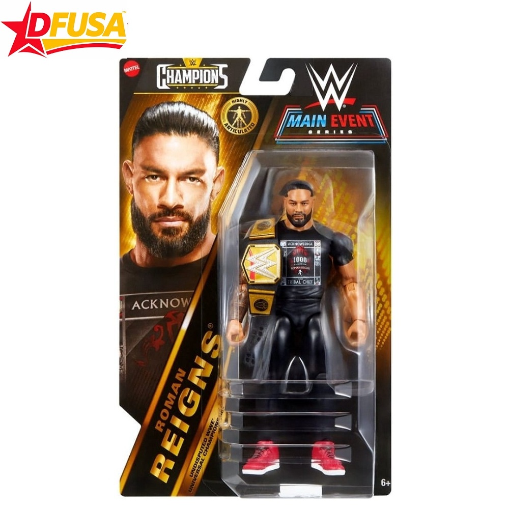 Mattel Brand WWE Action Figure Roman Reigns with Undisputed Universal Championship Belt/Title – 6 inch (Basic Series)
