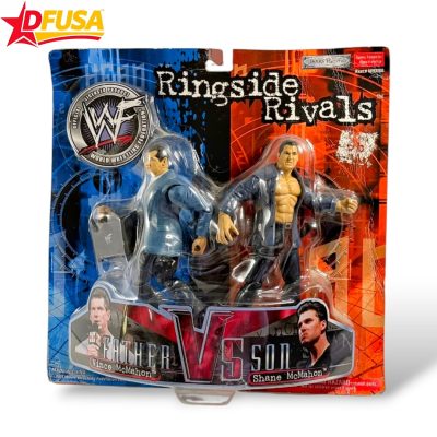 WWF 2001 Vince McMahon vs. Shane McMahon Ringside Rivals Series 1 Action Figures Battle Pack Showdown – (Jakks Pacific)