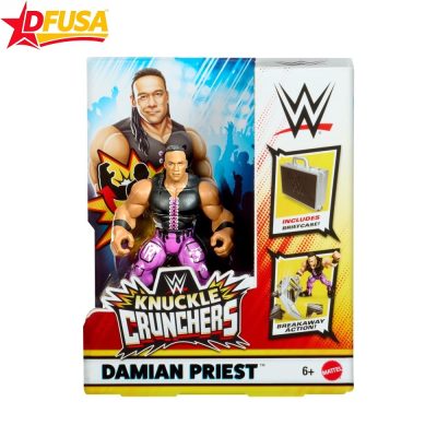 Damian Priest WWE Knuckle Crunchers Series 9 Action Figure 3 Inch with Briefcase – (Mattel Brand)