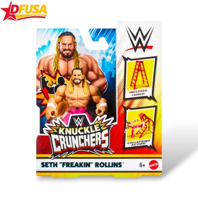 Seth ''Freakin'' Rollins WWE Knuckle Crunchers Series 4 Action Figure 3 Inch with Ladder – (Mattel Brand)