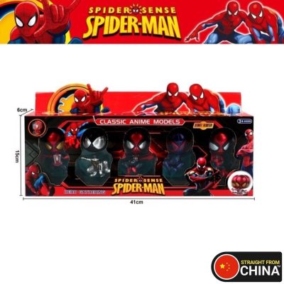 Spider Sense Spider-Man Classic Anime Model Toy Shaking Head Collectibles - 5 Pcs
