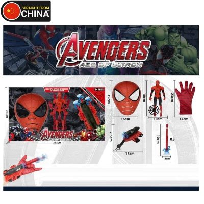 Spiderman Super Hero Action Set – (Spider-Man Mask, Webshooter, Glove & Action Figure Kit)