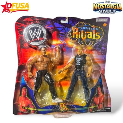 WWE 2003 The Rock vs. Brock Lesnar Titantron Live Ringside Rivals Series 7 Action Figures Battle Pack Showdown – (Jakks Pacific)