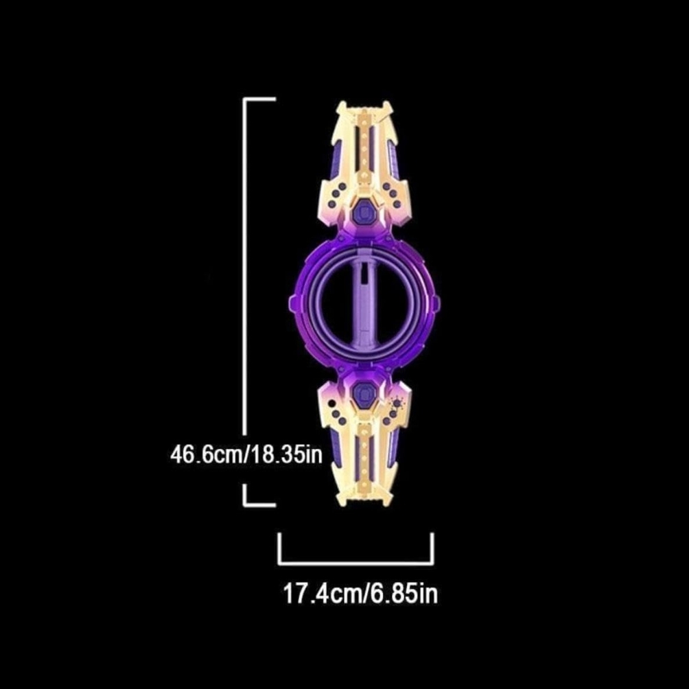 Fire Spiral Sword Double-Edged Light Sword Toy with LED Lights & Sound, Wrist-Activated Rotating Action, Role Play Toy for Kids & Teens - 108cm x 17.5cm - Image 3