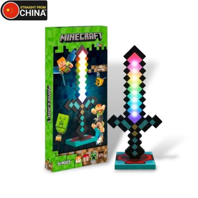 Minecraft Enchanted Pixels Diamond LED Light Sword - 39cm x 19cm