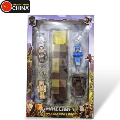 Minecraft Enchanted Pixels Sword/PickAxe with Mini Figures and LED Lights & Sounds – 39cm x 19cm