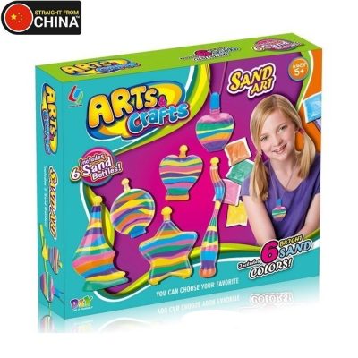 Arts and Crafts DIY Sand Art Set for Girls with 6 Sand Bottles