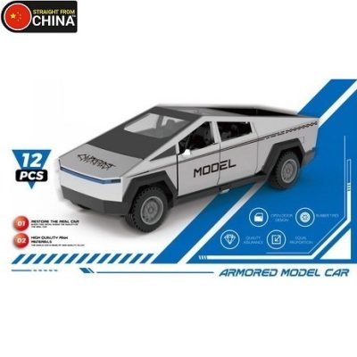 Small Tesla Cyber Truck Armored Model Car for Kids - Any 1 (5cm x 14cm x 6cm)