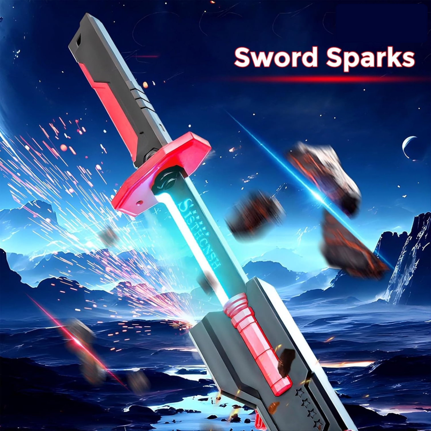 Interstellar Spark Battle Blade Katana Sword with Realistic Effects, Lights and Ergonomic Design for Kids - Small (45.5 x 9.5 x 5.5 cm) - Image 3