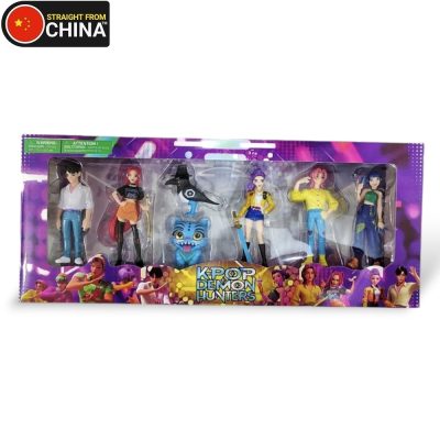 K-Pop Demon Hunters Pack of 6 Action Figure Dolls for Girls – 5 Inch