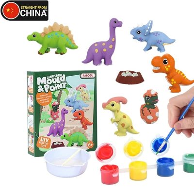 Dinosaur Mould And Paint Fun DIY Plaster Toy Set for Kids