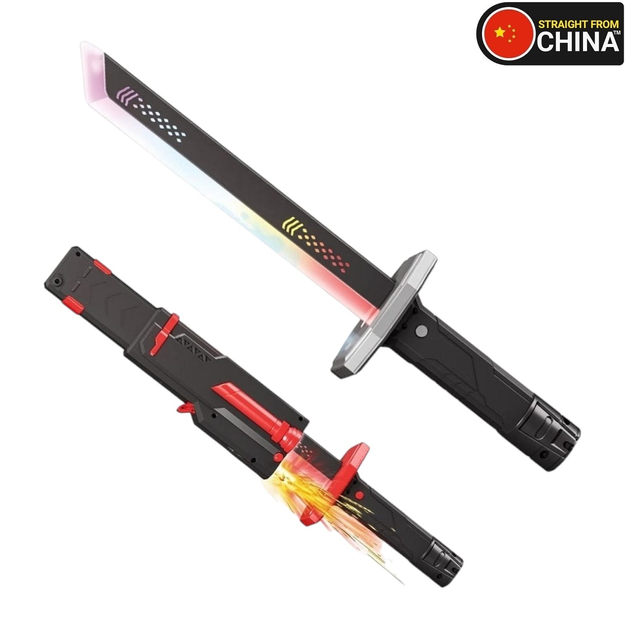 Interstellar Spark Battle Blade Katana Sword with Realistic Effects, Lights and Ergonomic Design for Kids - Small (45.5 x 9.5 x 5.5 cm)