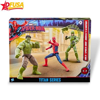 Hasbro Marvel Spiderman Brand New Day Spider-Man, Hulk, Marvel’s Scorpion Pack of 3 Action Figures - 11.5 Inch Each (Titan Series)