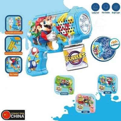 Super Mario Bubble Burst Water Gun with Lights for Kids