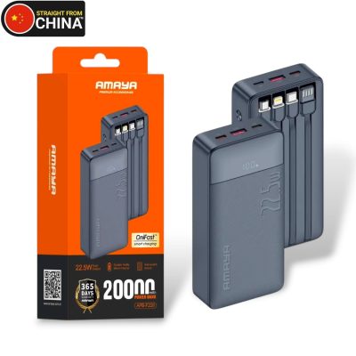 AMAYA APB-F229 22.5Watt 20000mAh Super Fast Power Bank - Black