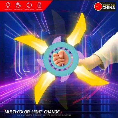 Spinning LED Light Rotatable Flywheel Toy Sword for Kids like Ninja