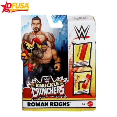 Roman Reigns WWE Knuckle Crunchers Series 5 Action Figure 3.3 Inch with Stretcher and WWE Championship Belt – (Mattel Brand)